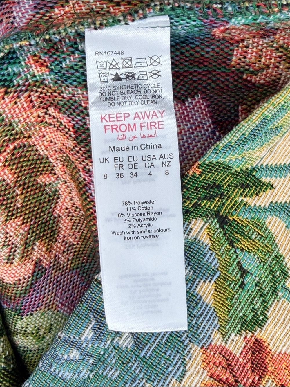 NWT PrettyLittleThing Floral Square-Neck Mini Dress | Size 4 - Picture 9 of 9